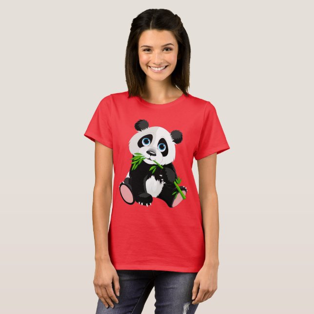 Camiseta Cartoon Panda Bear (Frente Completa)