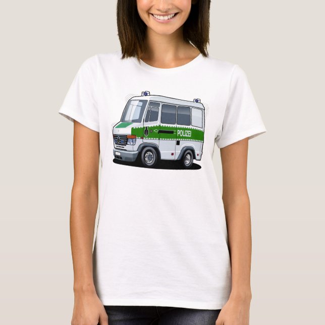 Camiseta Cartoon Police Van (Frente)