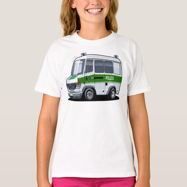 Camiseta Cartoon Police Van (Frente)