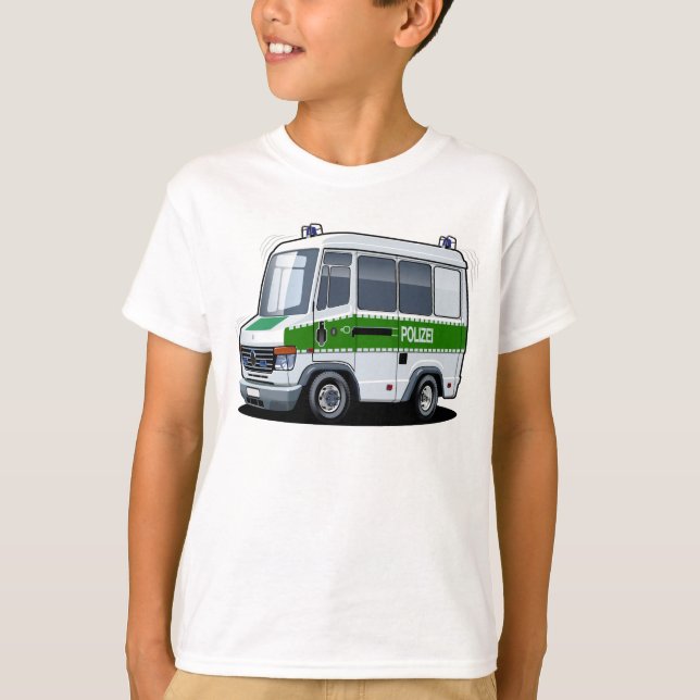 Camiseta Cartoon Police Van (Frente)