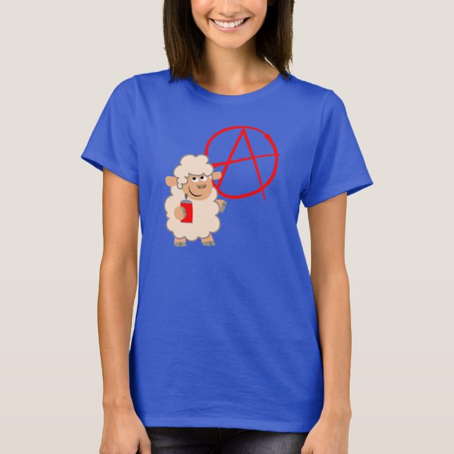 Camiseta Cartoon Rebelde Bonito Mulheres com T-Shirt (Frente)