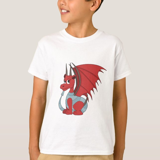 Camiseta Cartoon Red Dragon (Frente)