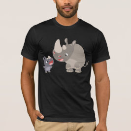 Camiseta Cartoon Rino Baby e Big Rhino T-Shirt