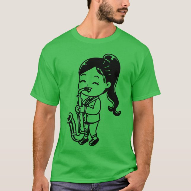 Camiseta Cartoon Saophone Girl funny (Frente)