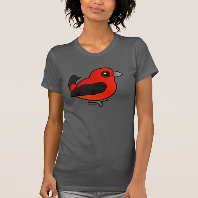 Camiseta Cartoon Scarlet Tanager (Frente)