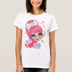 Camiseta Cartoon Selfie