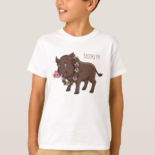 Camiseta Cartoon selvagem e flores