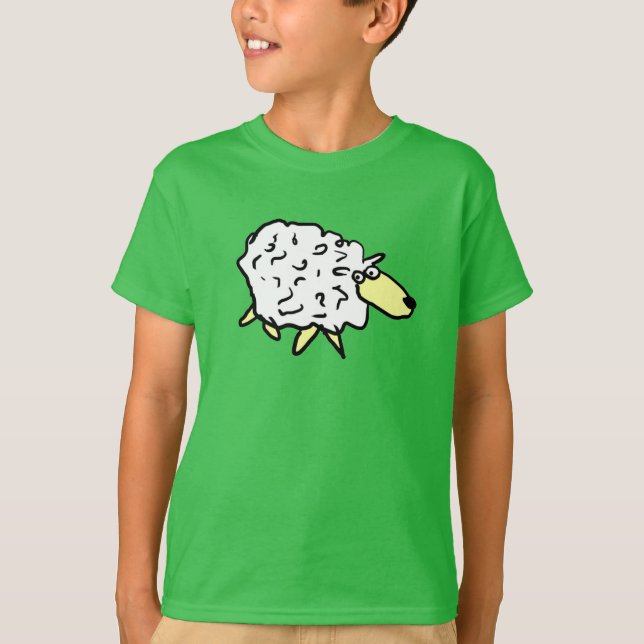 Camiseta Cartoon Sheep Divertido (Frente)
