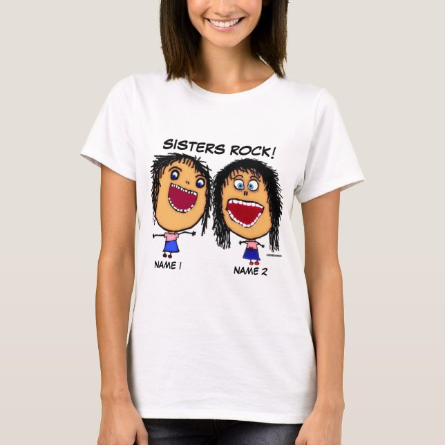 Camiseta Cartoon Sisters Rock (Frente)