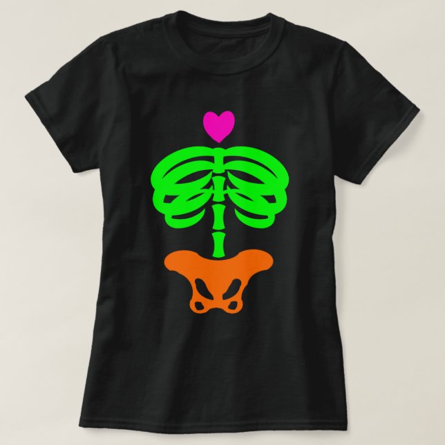 Camiseta Cartoon Skelly Zombie Skeleton Arte T (Frente do Design)
