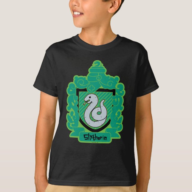 Camiseta Cartoon Slytherin Crest (Frente)