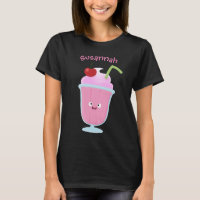 Cartoon sundae de sorvete de morango