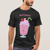 Cartoon sundae de sorvete de morango