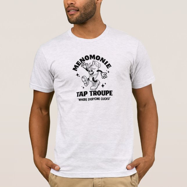Camiseta Cartoon Tap Troupe All Black Font (Frente)