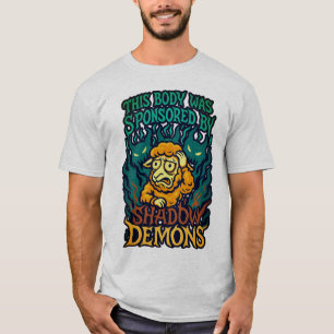 Camiseta Cartoon Teal-Orange Horror Cartoon ・ Ovinos Demôni