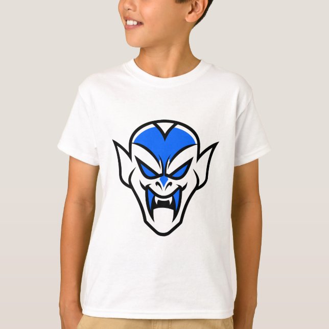 Camiseta Cartoon Vampire Face Halloween Graphic Tee (Frente)
