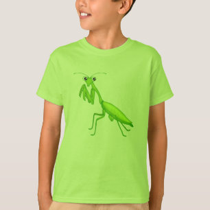 Camiseta Cartoon Verde Rezando Roupa da Juventude Mantis