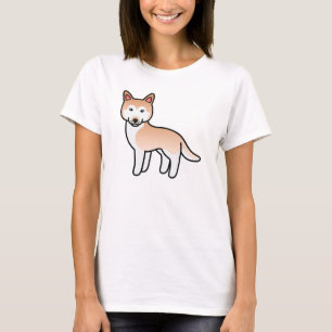 Camiseta Cartoon Vermelho Claro Cachorro Siberiano Husky