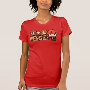 Camiseta Cartoon Weasley Siblilings Gráfico