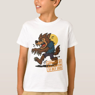 Camiseta Cartoon Werewolf - Aprovado pelo Halloween
