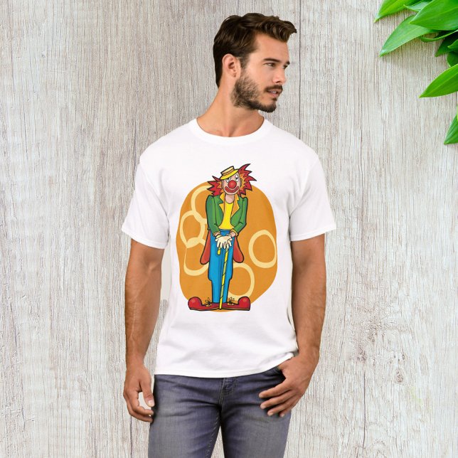 Camiseta Cartoon Whimsical Palhaço com Cores Brilhantes (Criador carregado)
