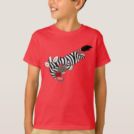 Camiseta Cartoon Zebra-Camiseta-Criança-de-Cartoon