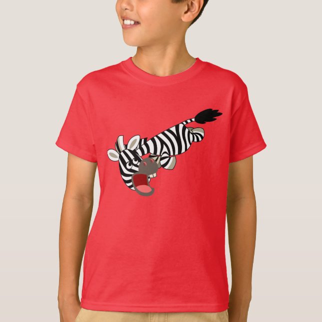 Camiseta Cartoon Zebra-Camiseta-Criança-de-Cartoon (Frente)