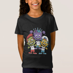 Camiseta Cartoons Coloridos com Expressões Reproduzíveis