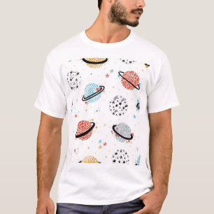 Camiseta Cartoons Cósmicos: Maravilhas do Espaço Vintage