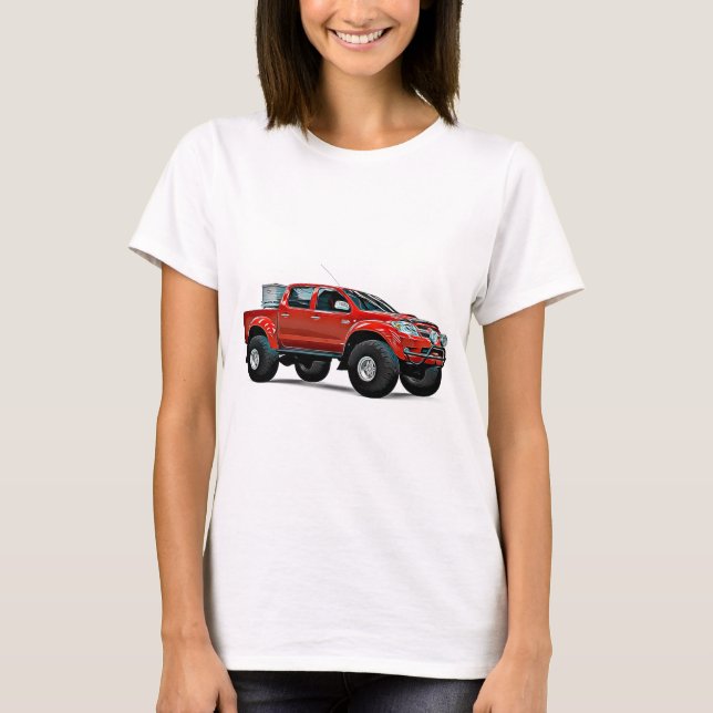 Camiseta Cartum de caminhão do Hilux Explorer (Frente)