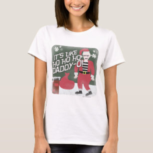 Camiseta Cartum de Natal de Papais noeis Beatnik