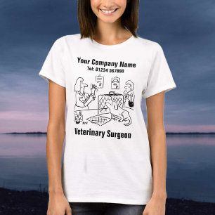 Camiseta Cartum do Cirurgião Veterinário para Personaliza