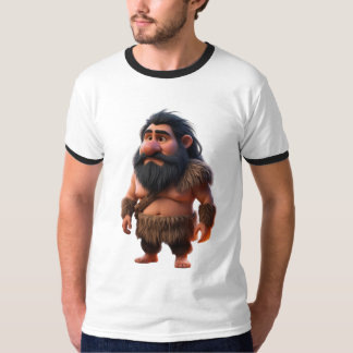 Camiseta Cartum Engraçado Cartum Caveman - Urso Pré-Históri