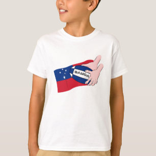 Camiseta Cartum Samoa Flag