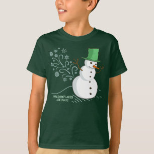 Camiseta Cartum Snowflakes Engraçado