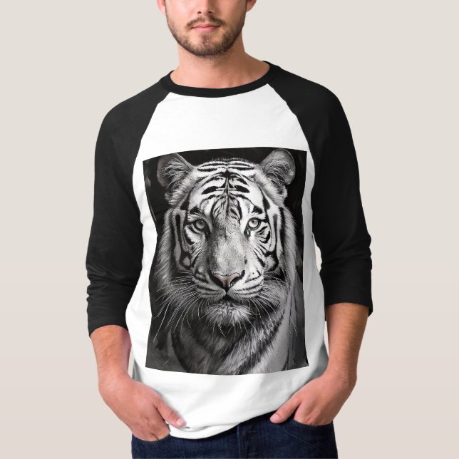 Camiseta Carvão branco Tigre (Frente)