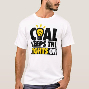 CAMISETA CARVÃO MANTEEM AS LUZES ACESAS