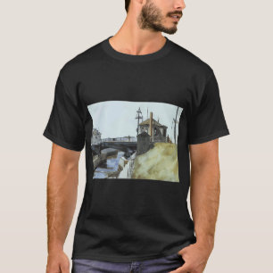 Camiseta casa à beira de uma estrada Edward Hopper
