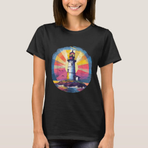 Camiseta Casa à Beira-Mar Farol Vela Praia Mar Boating