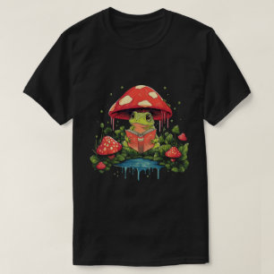 Camiseta Casa Aconchegante Sapo Lendo Debaixo de Cogumelo