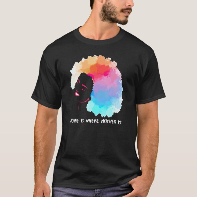 Camiseta Casa Afro-Americana Onde A Mãe Está (Frente)