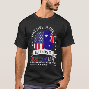 Camiseta Casa Americana Australiana em Nós Bandeira America