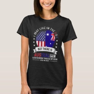 Camiseta Casa Americana Australiana em Nós Bandeira America