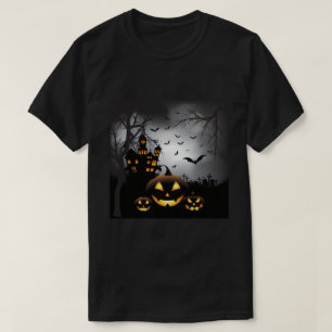 Camiseta Casa assombrada abóbora das cenas do cemitério d