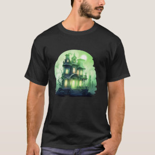Camiseta Casa Assombrada Assustadora Divertida Desenho Fofo