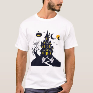 Camiseta Casa Assombrada Assustadora Fantasmas de Halloween