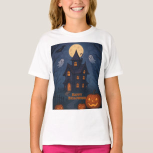 Camiseta Casa Assombrada Branca   Dia das Bruxas-