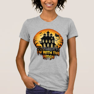 Camiseta Casa Assombrada da Bruxa Abóboras da Lua Cheia