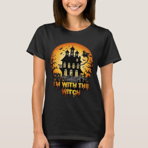 Camiseta Casa Assombrada da Bruxa Abóboras da Lua Cheia