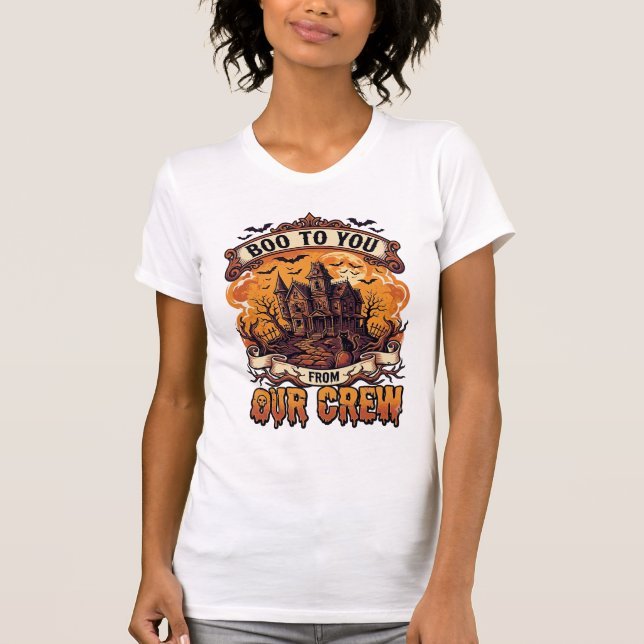 Camiseta Casa Assombrada da Nossa Equipe Halloween_1 (Frente)